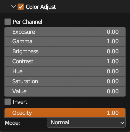 Color Adjust Panel