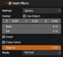 Depth Effects Panel