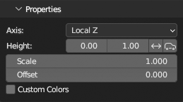 Height Colors Shader Properties Panel