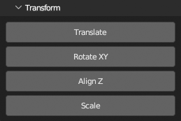 Transform Tools Panel